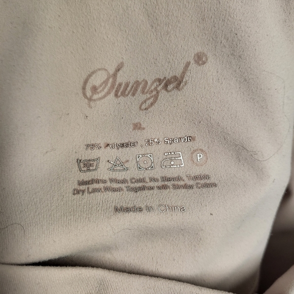Sunzel Squat Proof High Waisted Leggings, XL, Beige - Picture 3 of 3